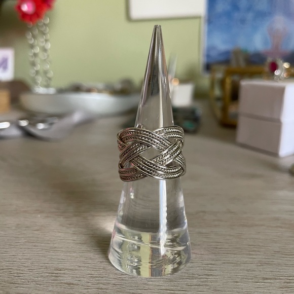 • Woven Sterling 925 Ring • - Picture 6 of 10